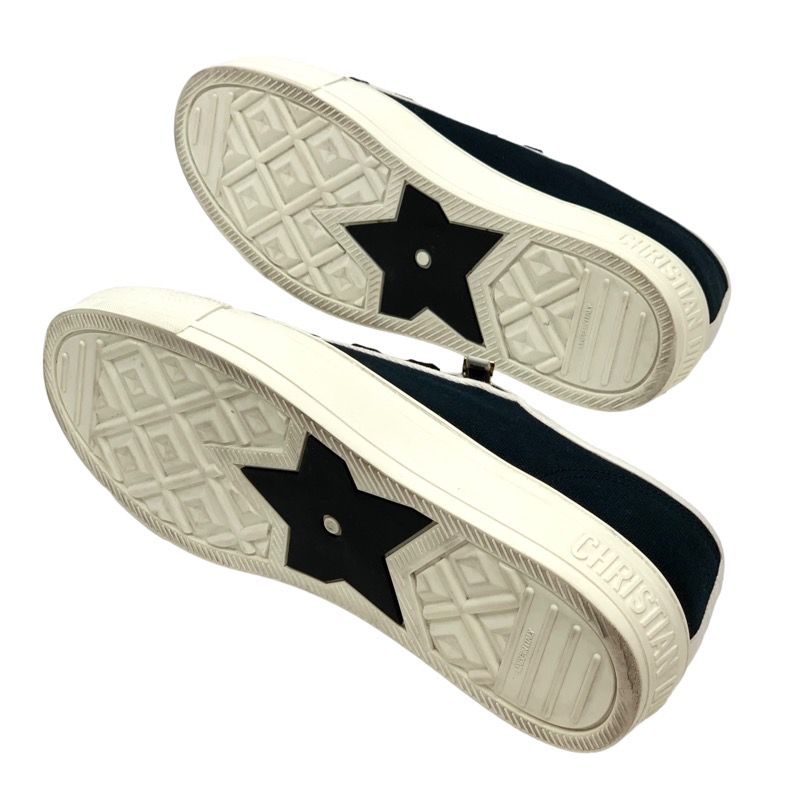 クリスチャンディオール WALK'N'DIOR キャンバス スニーカー 靴 シューズ ブラック ホワイト