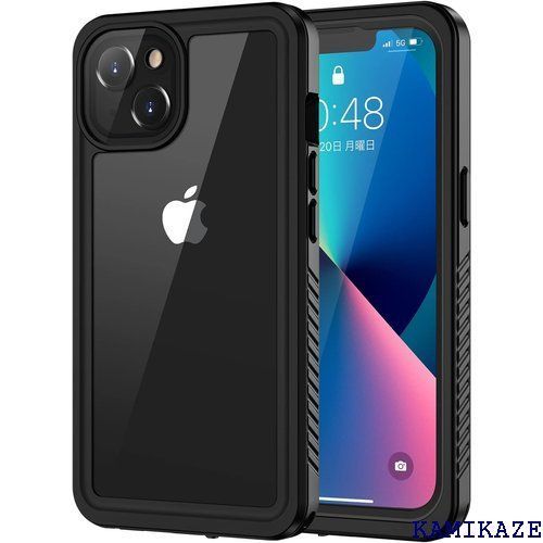 Lanhiem iPhone 13 防水ケース iPhone 13ケース 5G 完全防水 IP68米軍規格 Face ID認証/指紋認証対応 タッチ可 耐衝撃 滑り止め 防塵 防雪 水中撮影 ワイヤレス充電サポート超軽量 薄型 透明 付け 水ケー
