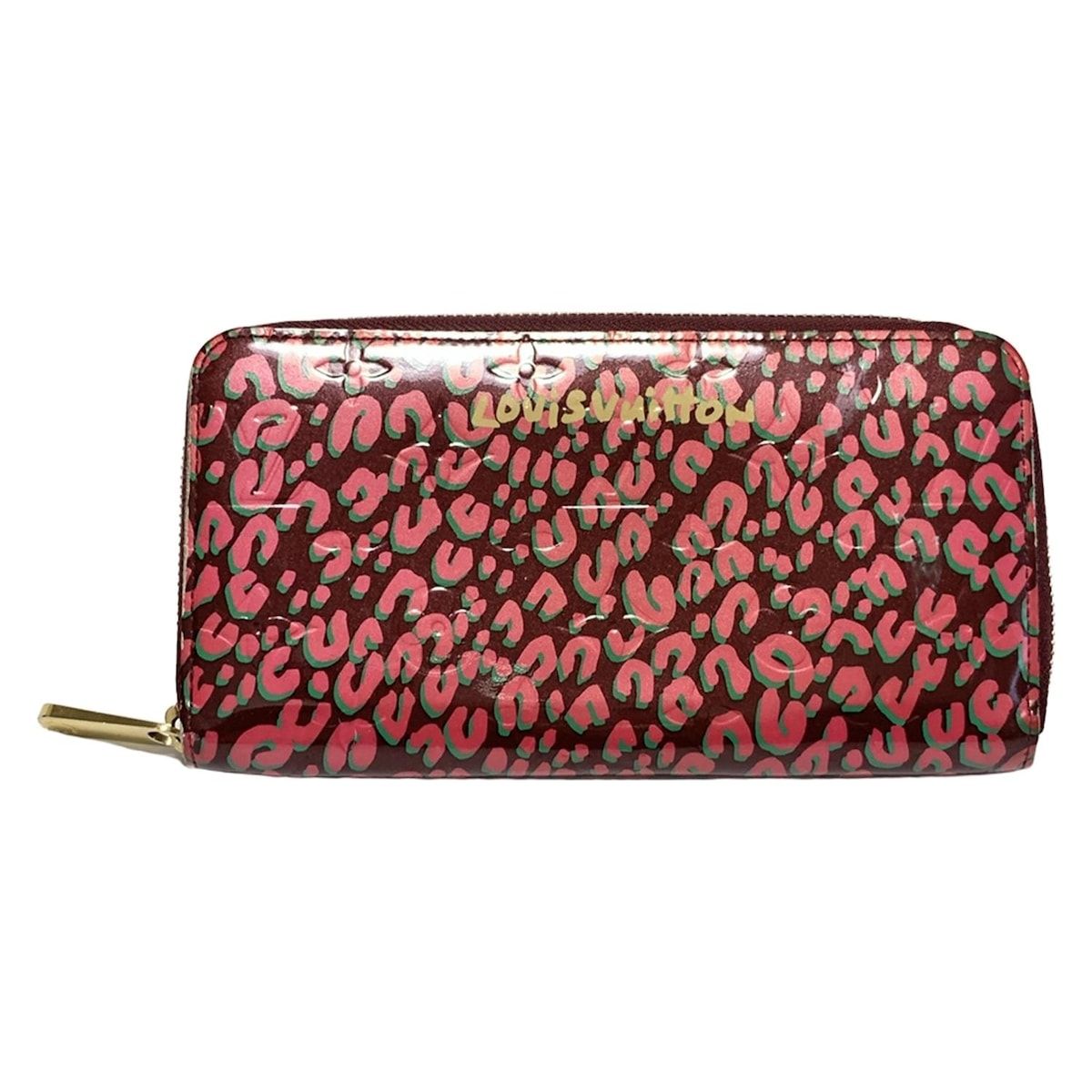 LOUIS VUITTON ルイヴィトン 長財布 モノグラムヴェルニ ジッピーウォレット M91477 ルージュフォーヴィスト レザー