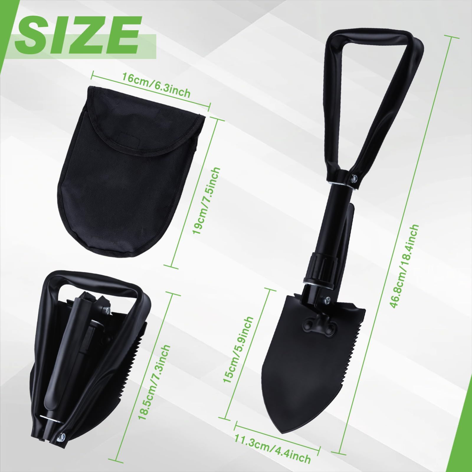 新品 折り畳みスコップ 多機能シャベル キャンプ 折りたたみシャベル