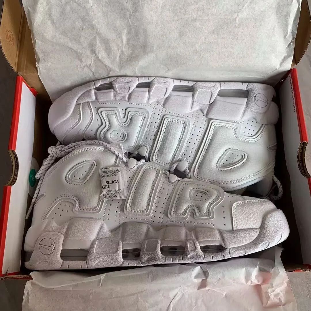 ナイキ Nike Air More Uptempo triple white エアモアアップテンポ トリプルホワイト レトロバスケットボールシューズ