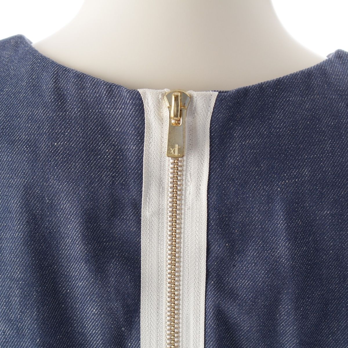 yori◆24ss/shirocon/バックオープンデニムジレ/36/コットン/IDG/SC25-24004SP ヨリ シロコン shirocon 24SS コットン ジレ ベスト バック