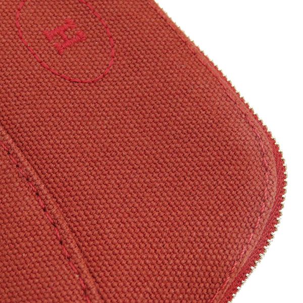 エルメス HERMES ポーチ ボリードポーチ ミニミニ コットン ルージュ  