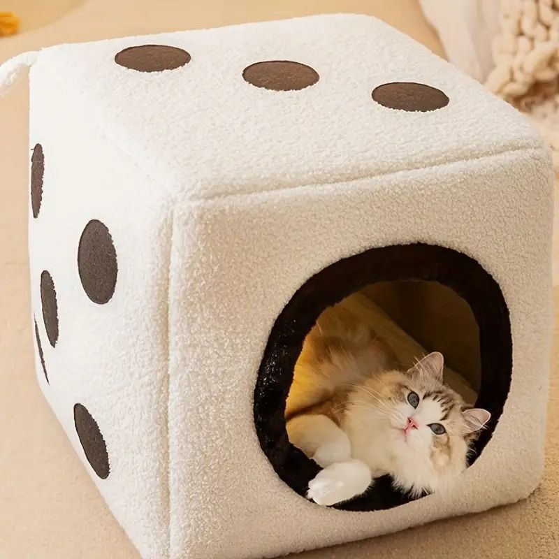 S Mサイズ ペット ハウス ドーム型 猫 犬 サイコロ型 2WAY 冬 あったか 冷え対策 ペットちぐら ペットベッド 面白い 洗える ベッド ペットハウス ふわふわ おしゃれ 秋 冬 室内 犬小屋 暖かい 保温 Mサイズ 猫ハウス 犬ハウス