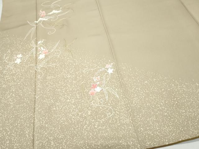 平和屋着物○訪問着 刺繍 花唐草文 金糸 正絹 逸品 CAAY3021vf - メルカリ