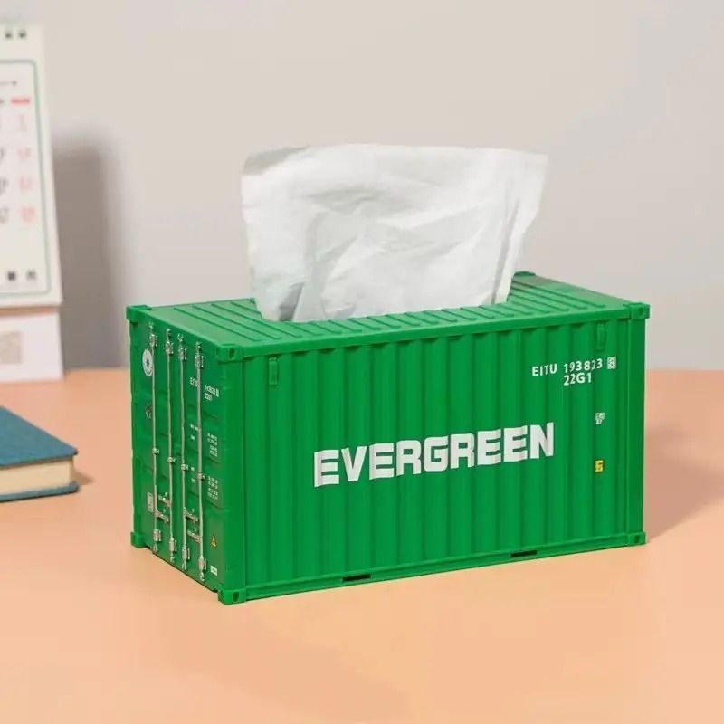 新品未使用 オブジェ ティッシュボックス ティッシュケース デスクトップペーパーホルダー 輸送コンテナモデル プレゼント ユニーク おしゃれ かわいい キュート リビングルーム 寝室 キッ