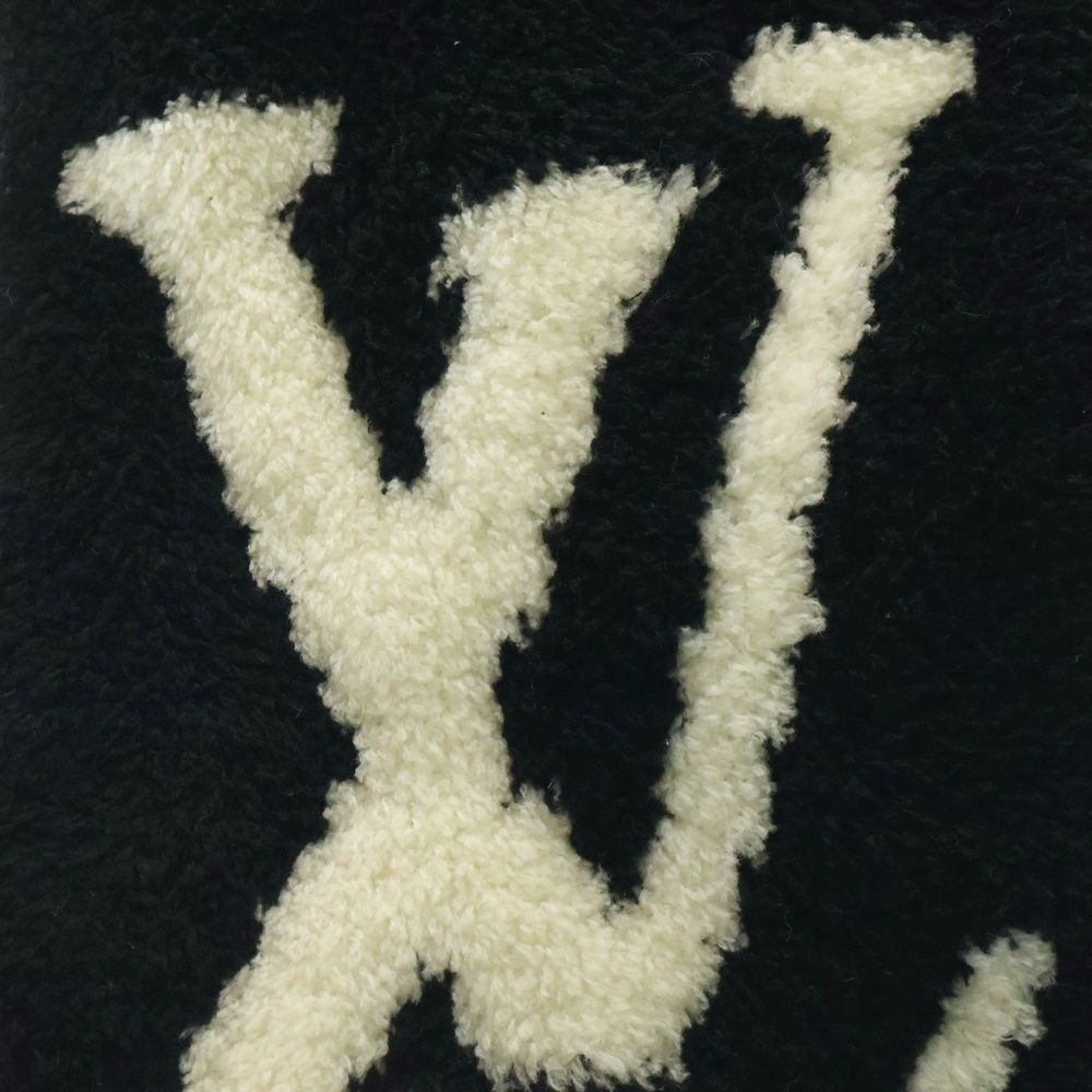 LOUIS VUITTON ルイヴィトン LVコンフィ リバースファーコートマフラー M79399 ブラック ホワイト