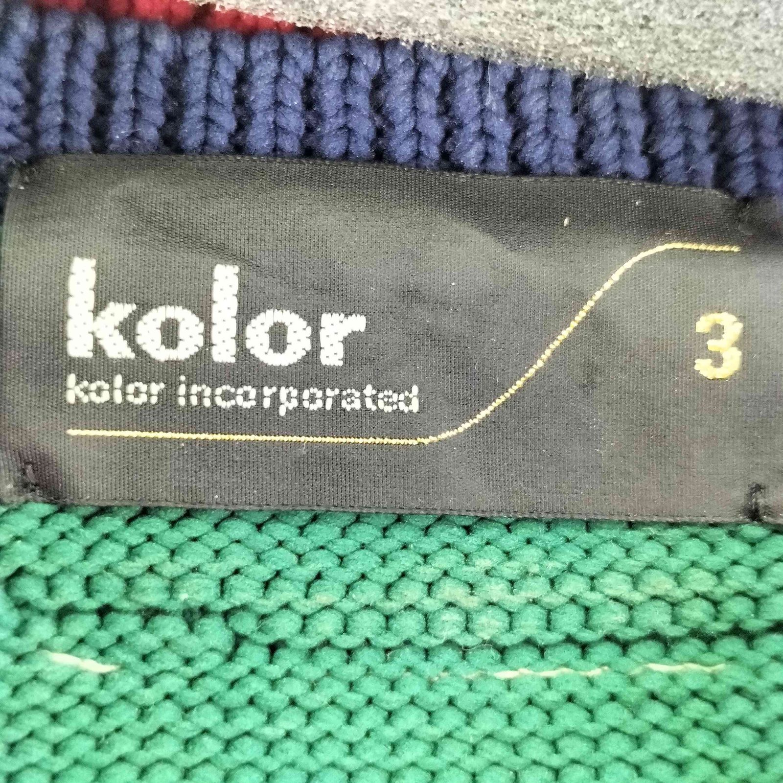 トップス kolor 20ss ESTER YARN KNIT DOCKING KNIT kolor 20ss ESTER YARN KNIT DOCKING KNIT
