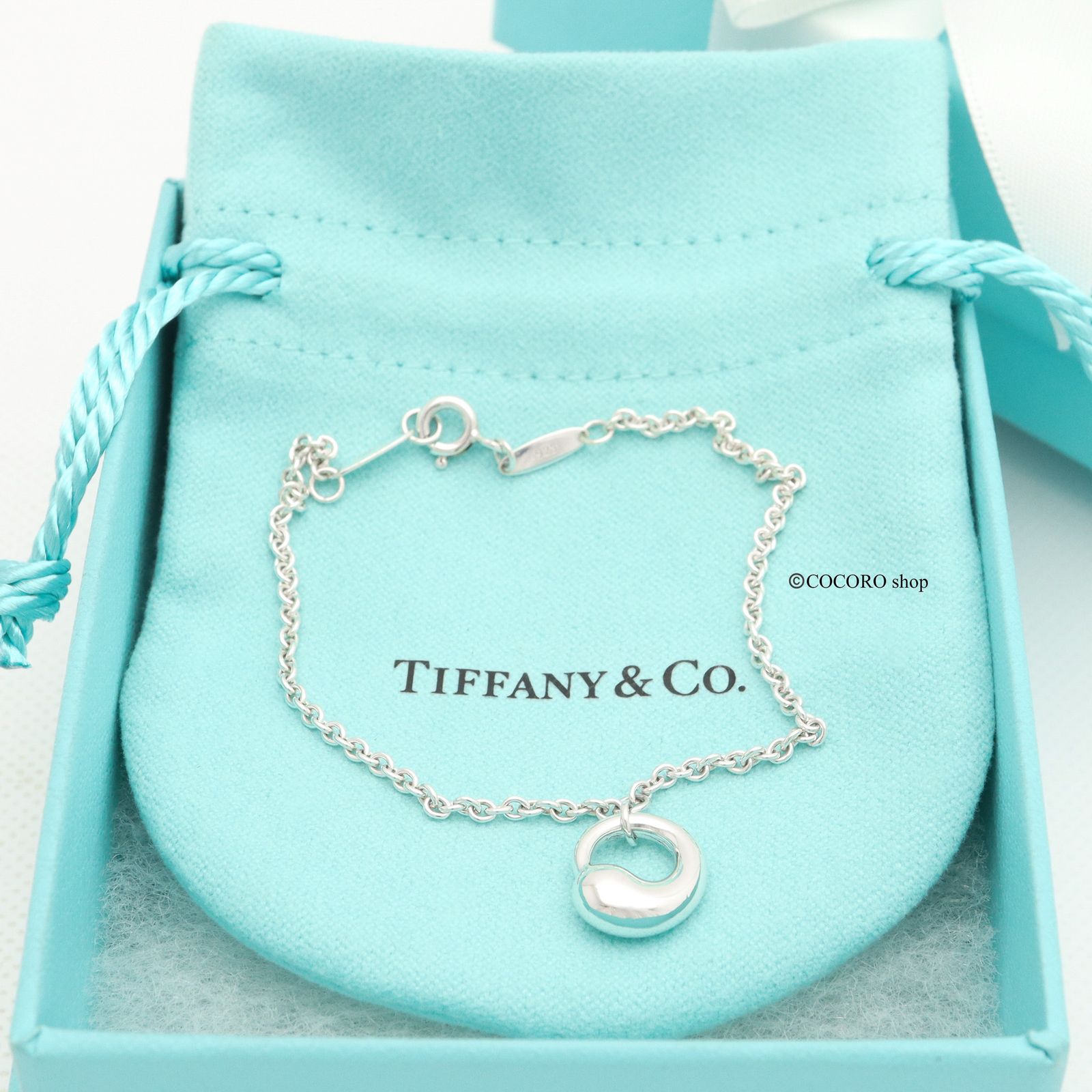 極美品】ティファニー TIFFANY＆Co. エルサペレッティ エターナル サークル 勾玉 ブレスレット AG925 - メルカリ