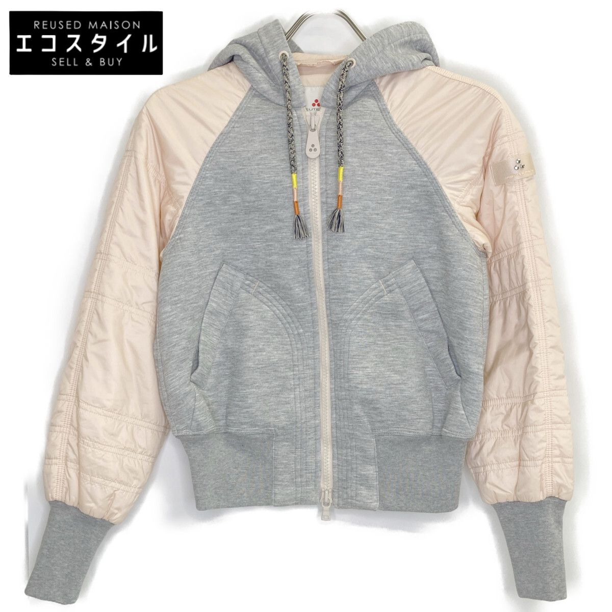 PEUTEREY ピューテリー PED3133 ｸﾞﾚｰ×ﾋﾟﾝｸ ﾀﾞｳﾝ切り替え ﾊﾟｰｶｰ