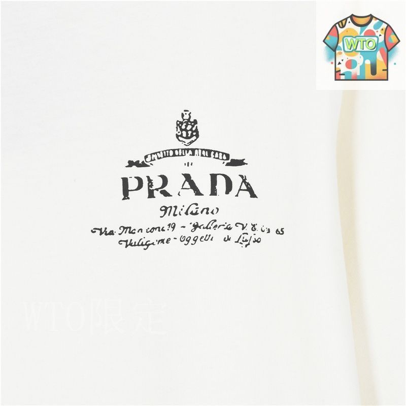 今日特価】Prada / プラダ 25ss 胸元アルファベットロゴ T