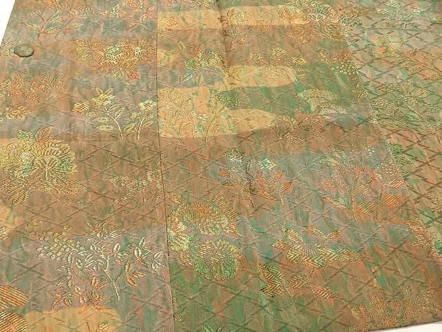 平和屋着物＃道行コート 霞花文 反端付き 伊と幸 ロング丈