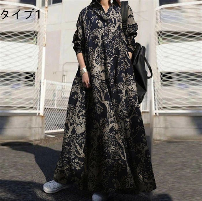 近年モデル　rehellinen　重ね着　シャツワンピース　ロングジレ　綿麻 シャツワンピース ワンピース レディース ロングワンピース
