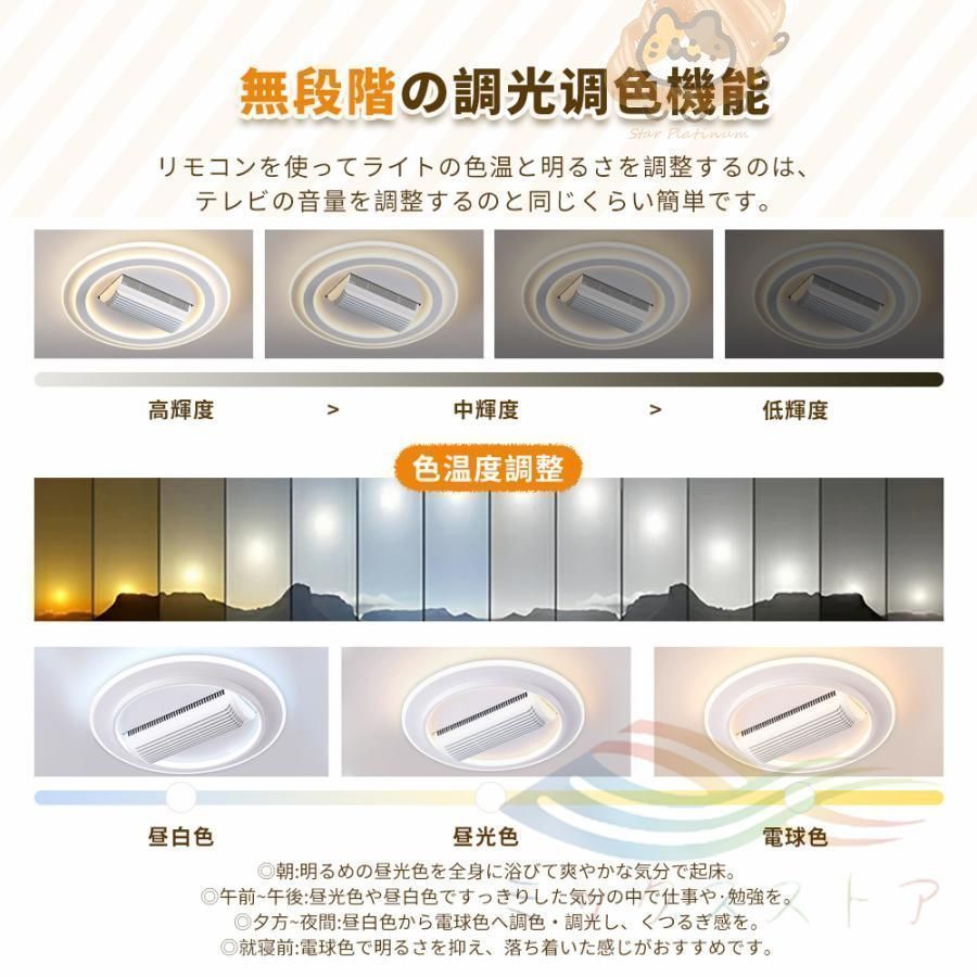 シーリングファンライト led ~14畳 シーリングファン 首振り DC