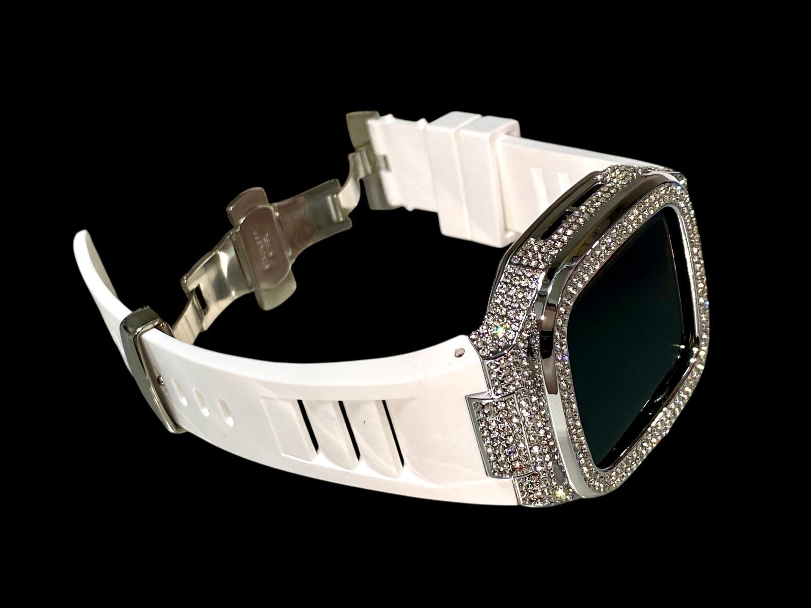 Apple Watchカバーケースアップルウォッチラバーバンドベルト キラキラ メガ 保護 24 CAMPINGPARCCENTRAL_COM