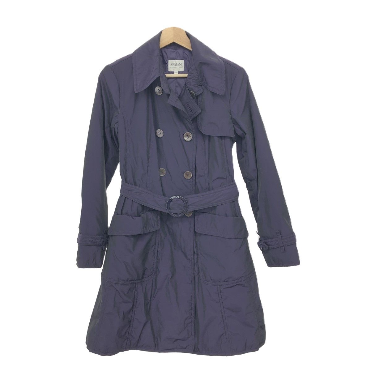 ARMANI COLLEZIONI アルマーニ コレッツォーニ ナイロントレンチ コート サイズ 38 パープル レディース 241005005211