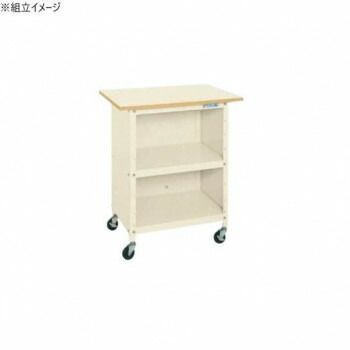 サカエ 一人用作業台移動式 ポリエステル天板 750×500×860mm PHR-075PPEI