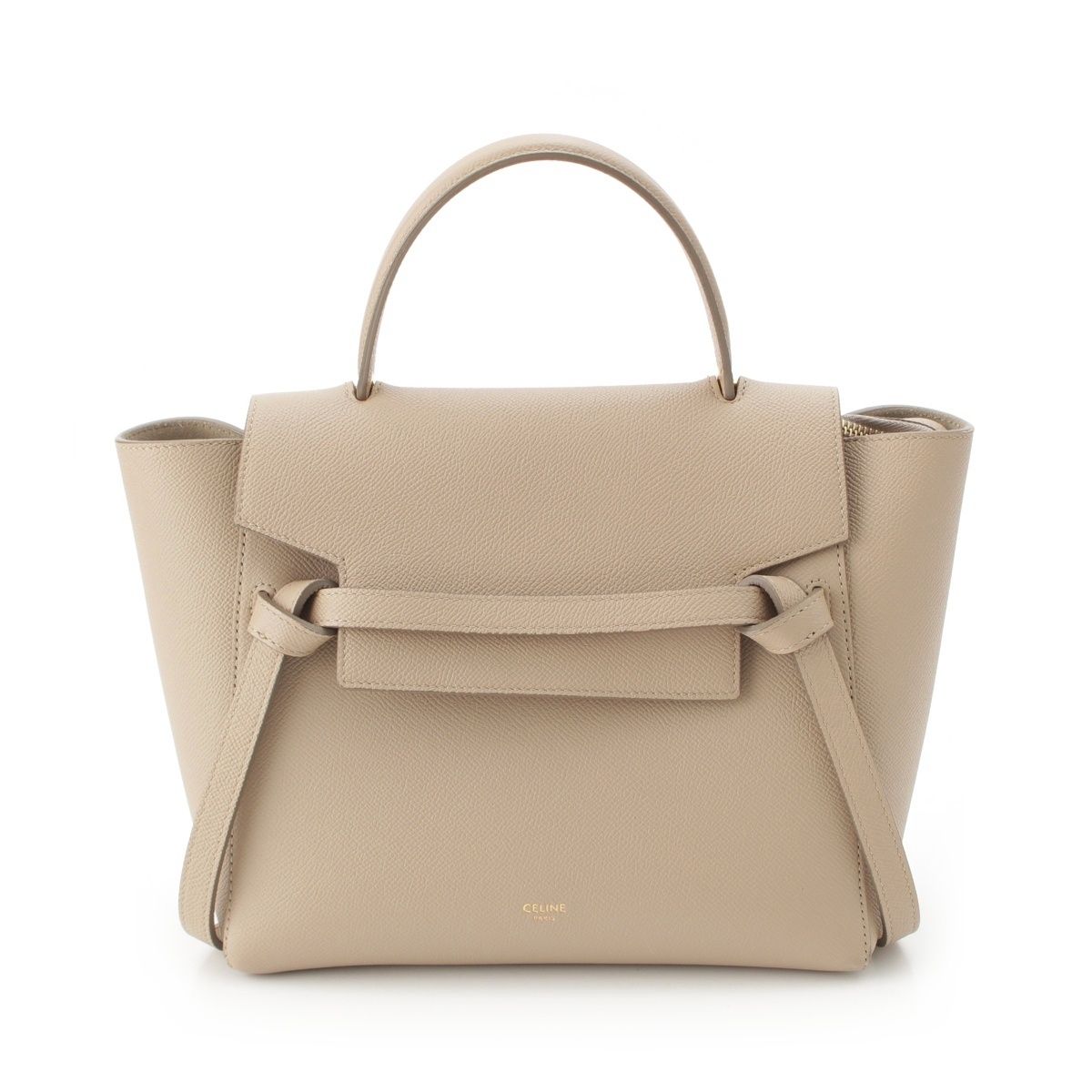 セリーヌ ベルトバッグ ナノ ドラムドカーフスキン 2WAY ショルダー  