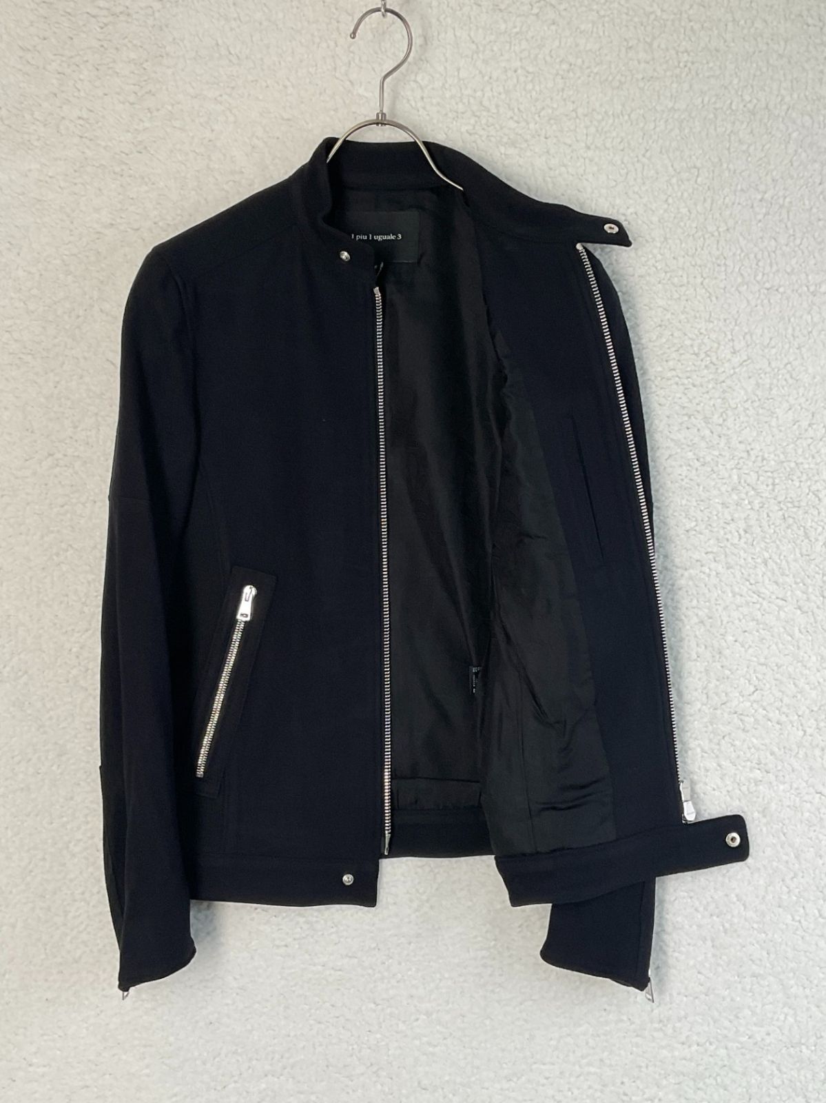 未使用 1piu1uguale3 ウノピゥウ 3 ブラック SINGLE RIB RIDERS