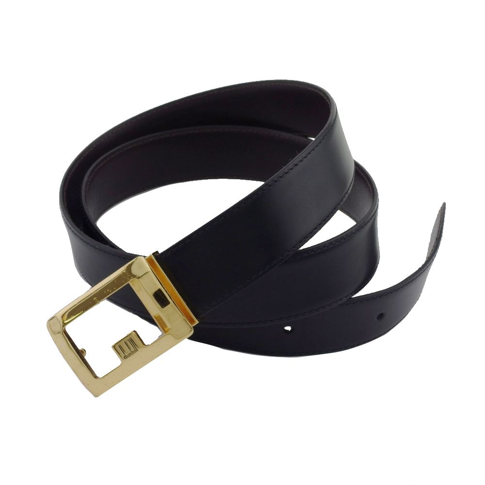 ダンヒル Dunhill ベルト ブラック×ゴールド レディース 中古