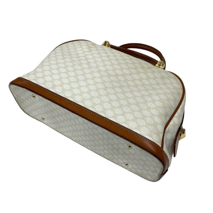 セリーヌ CELINE ハンドバッグ レザー PVC マカダム M95 ゴールド金具