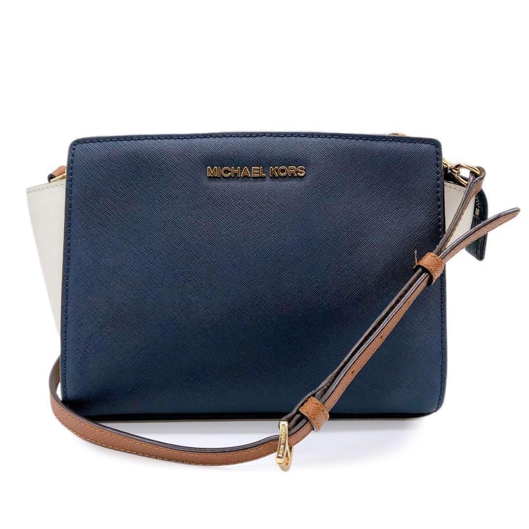 MICHAEL KORS マイケルコース ショルダーバッグ ネイビー×ホワイト 