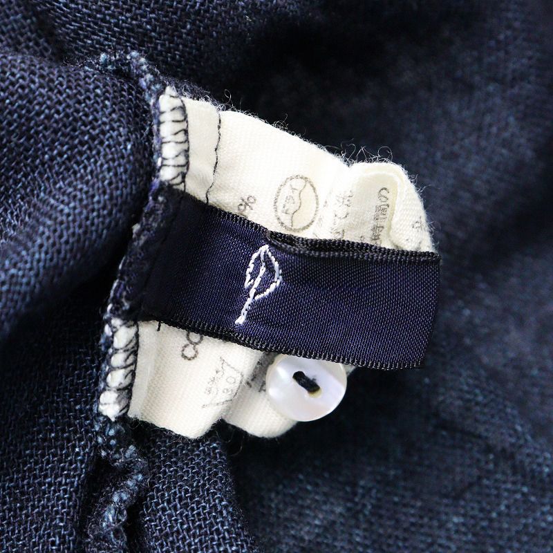 パラスパレス pal'las palace インディゴ染め 前ボタン 薄手