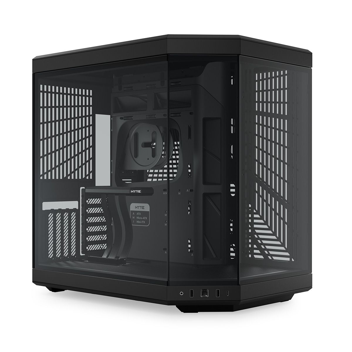 冷却 PCケース ハイト HYTE Y70 Black ミドルタワー パノラマ強化ガラス ブラック