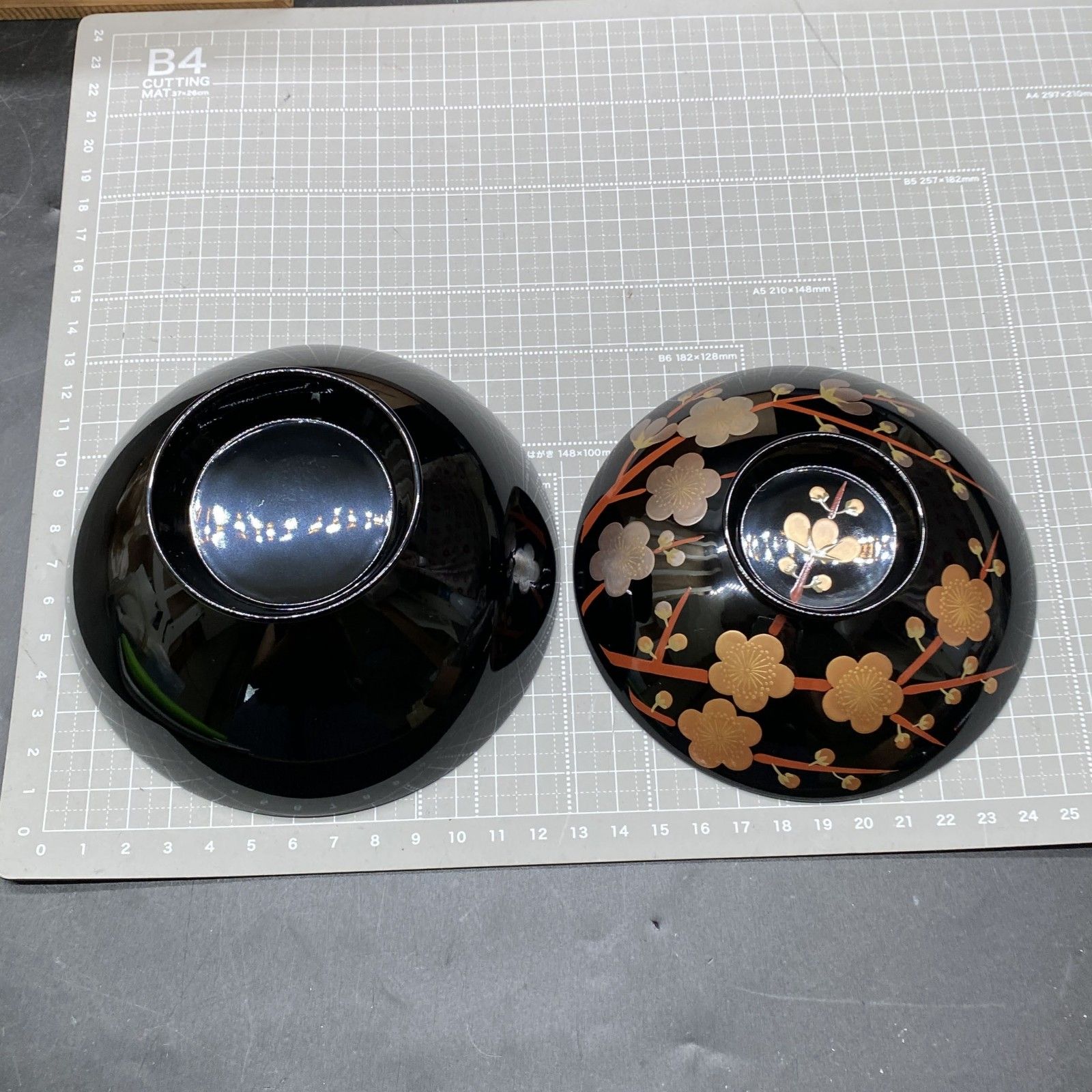 未使用 輪島塗 哲斎作 金銀梅 吸物椀 煮物椀 5客セット 木製