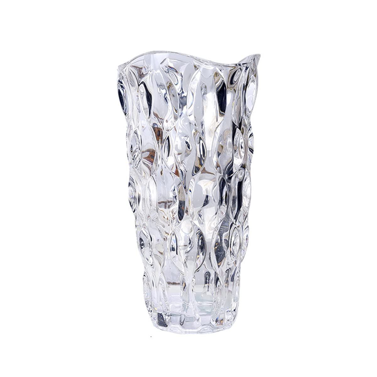 ガラス フラワーベース 透明 花瓶 ガラス おしゃれ 大 花瓶 北欧 花瓶 25cm グラデーション 現代 シンプル 透明 広口 花器 部屋 玄関  リビング インテリア プレゼント - メルカリ