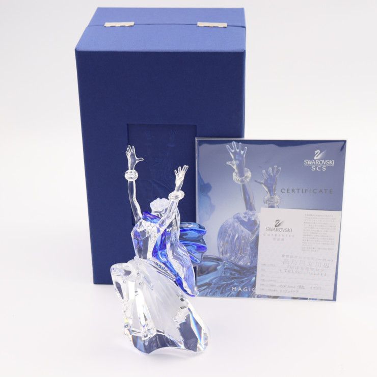 SWAROVSKI スワロフスキー ISADORA イサドラ インテリア 279648 クリスタルガラス クリア ブルー マジックオブダンス  2002年 SCS会員限定品 オブジェ フィギュリン 置物 【本物保証】