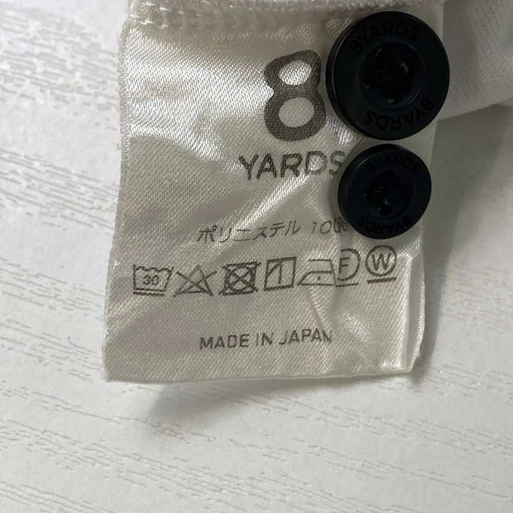 サイズ：XL 8YARDS ハチヤーズ バイカラー ロゴ刺繍 半袖ポロシャツ