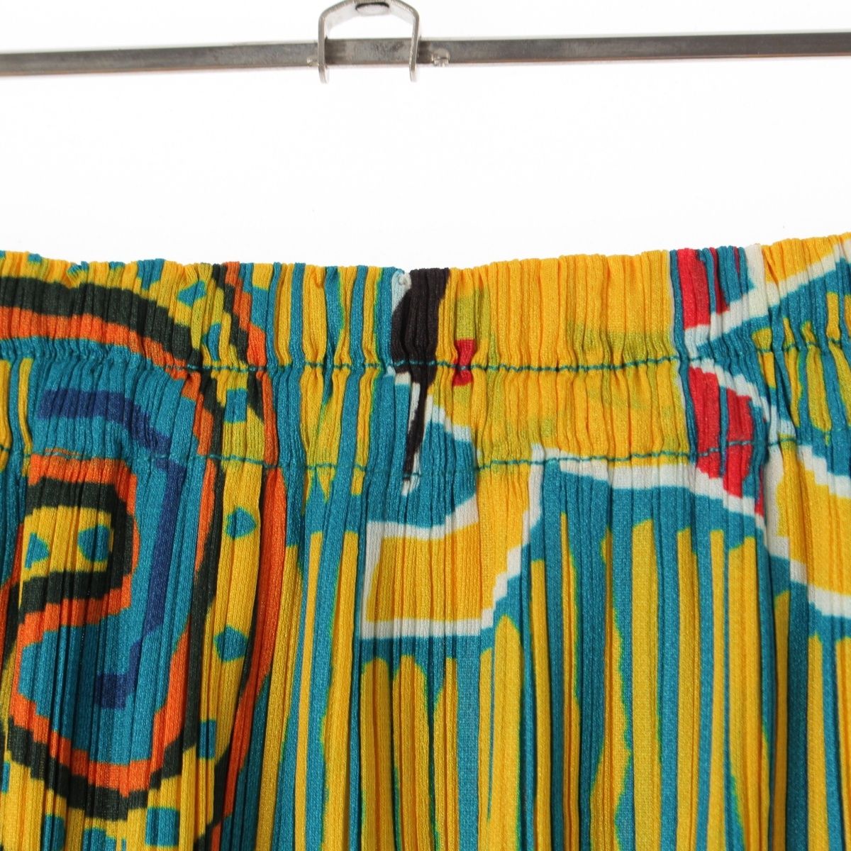 プリーツプリーズ イッセイミヤケ イラスト柄 スカート PP22-JG716 ブルー 5 GULLKHAN_COM