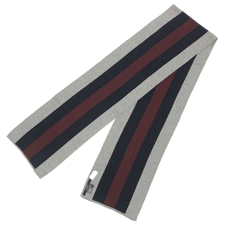 セール GUCCI グッチ シェリーライン マフラー カシミヤ ウール aq7159