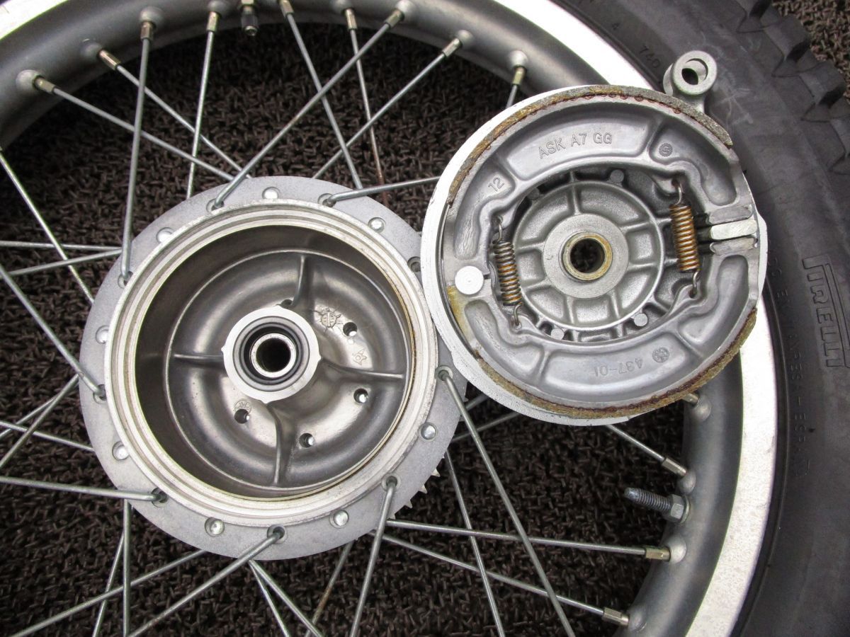 TY175 タカサゴ リアホイール スプロケット A6501 ブレーキドラム 525 ヤマハ 525 キャブ車 動画有 BRIGHTFACE_UK