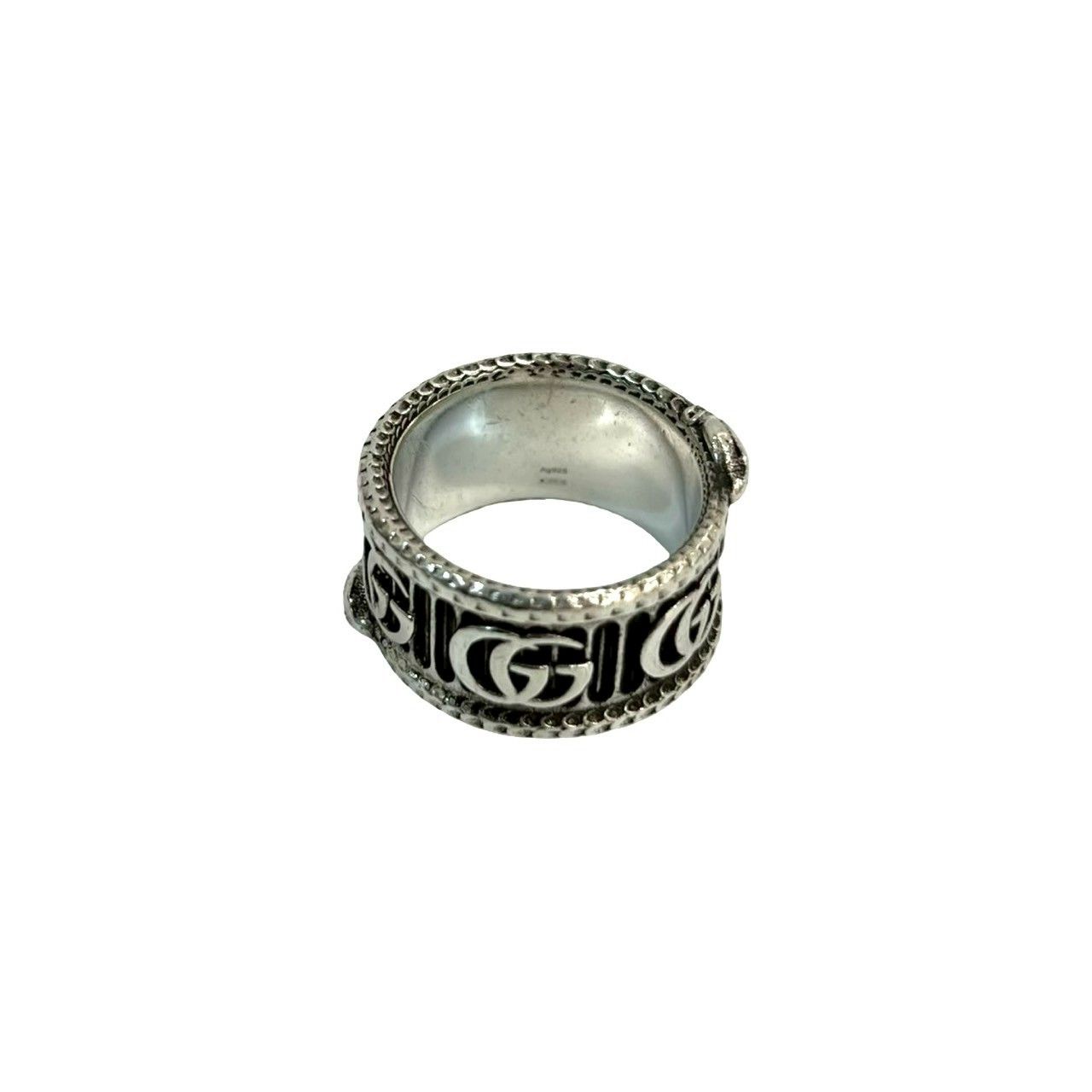 グッチ 指輪 インターロッキングG ダブルG スネークリング シルバー 925 極 美品 GUCCI グッチ インターロッキング ダブルG スネーク