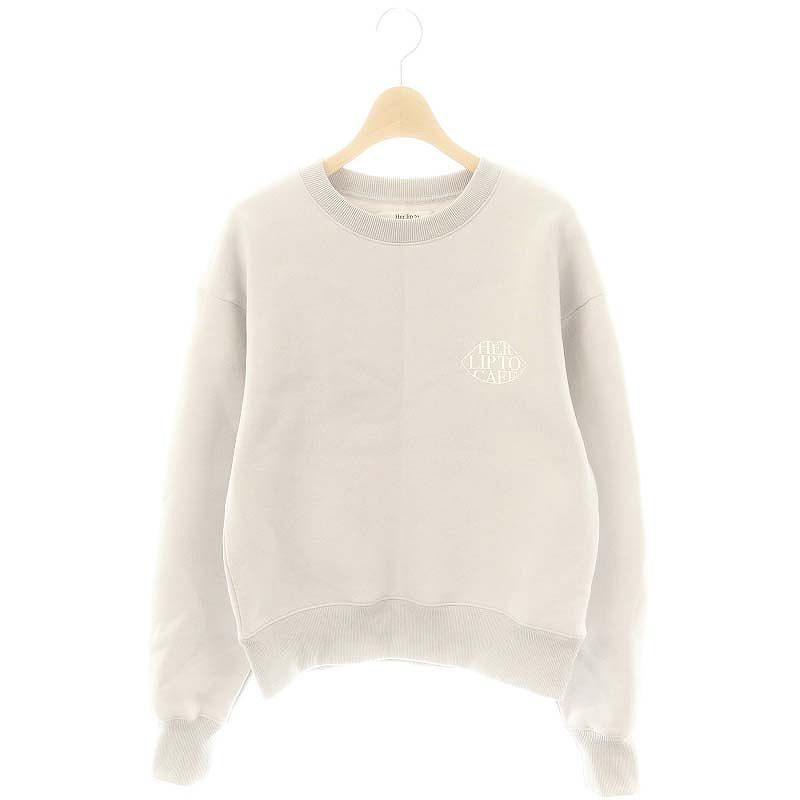 ハーリップトゥ Herlipto HLT CAFE Sweat スウェット ロゴ 裏