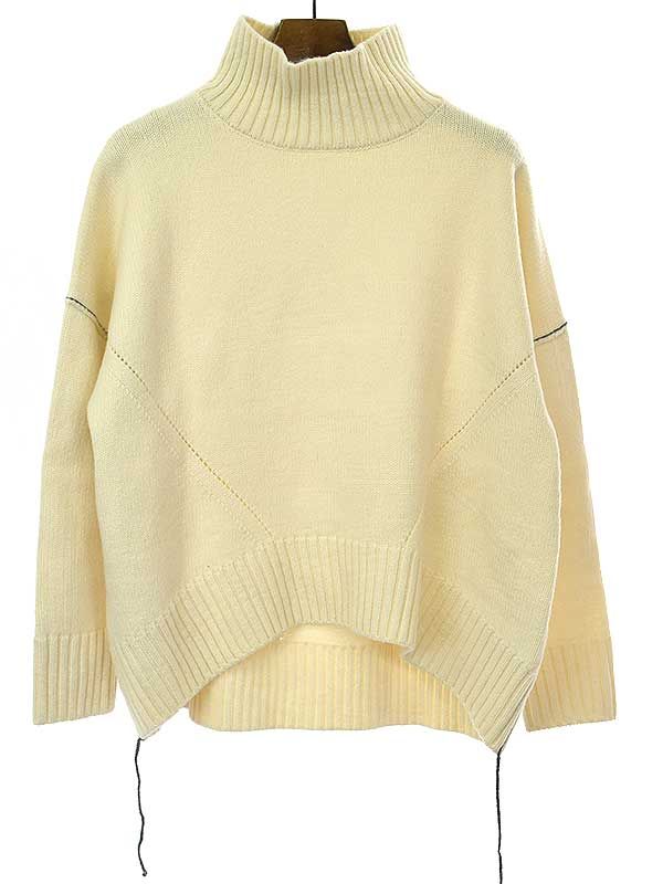 CINOH チノ 18AW Hi-Neck Side Decorated Knit ハイネックサイド