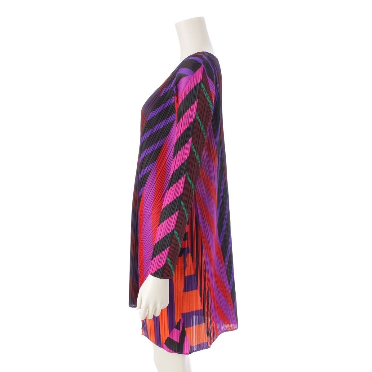 プリーツプリーズ　チュニック 幾何学模様サイズ3 PLEATS PLEASE ISSEY MIYAKE #spc プリーツプリーズ イッセイ