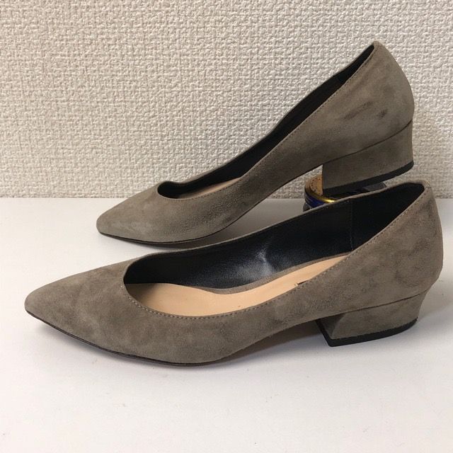スエード ポインテッドトゥ