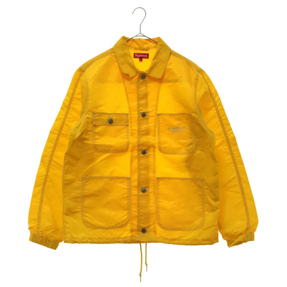 supreme ワークジャケット カバーオール シュプリーム Supreme~ 総柄ロゴ デニムジャケット L DENIM JACKET デニム