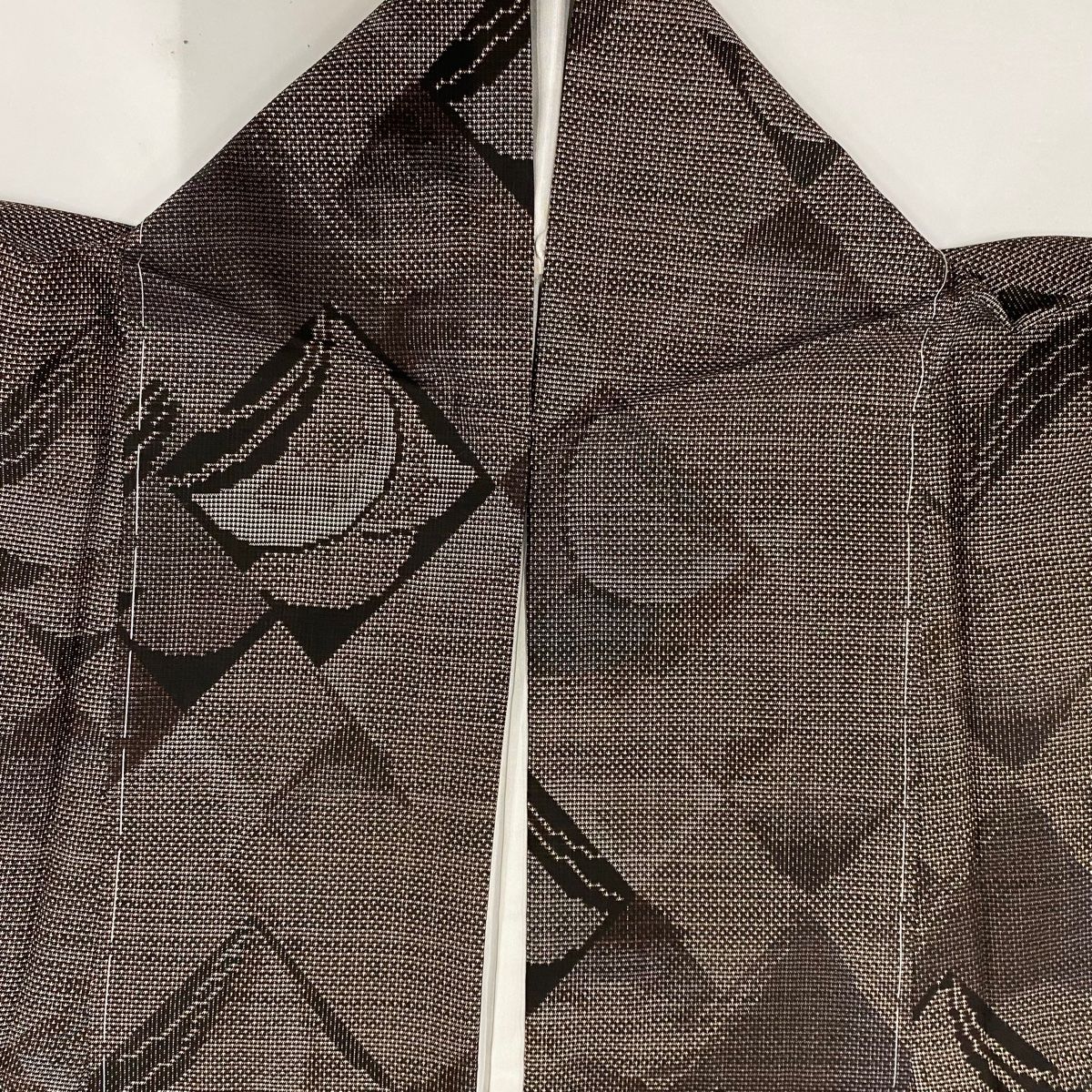 平和屋着物▽結城紬 単衣 花菱文 正絹 逸品 DAAV9654sf