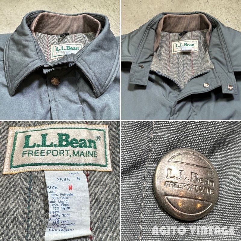 80's L.L.Bean ストームコート セージグリーン グレー系 M USA製