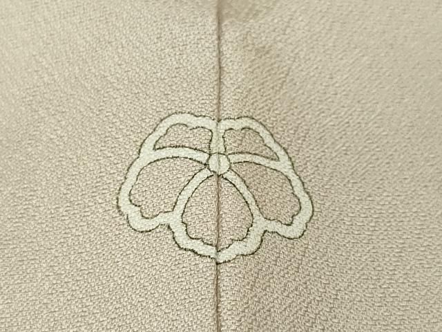 平和屋本店□極上 創業460年・千總 訪問着 刺繍 吉祥花文 薄梅鼠色地