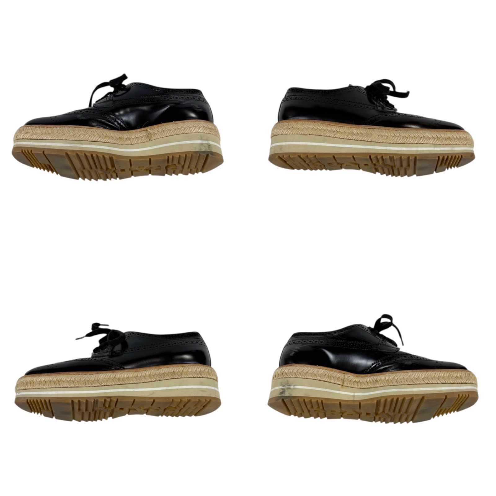 プラダ PRADA ウイングチップ ウィングチップ シューズ 厚底ローファー 