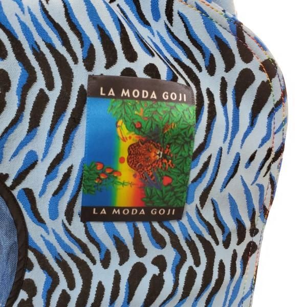 anc 伊太利屋 GKITALIYA la moda goji ジャケット 11 青 黒 柄