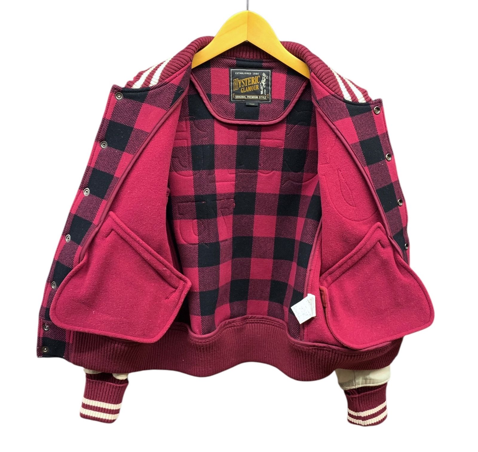 HYSTERIC GLAMOUR (ヒステリックグラマー) 袖革スタジャン ジャケット 