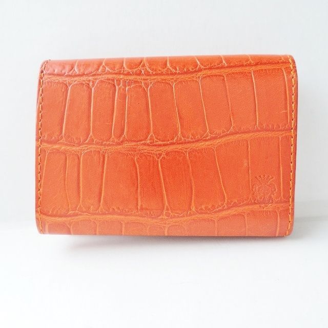 【新品未使用品】Felisi オレンジレザー名刺入れ Felisi 最大46%☆8/11迄 正規品1年保証 フェリージ カードケース