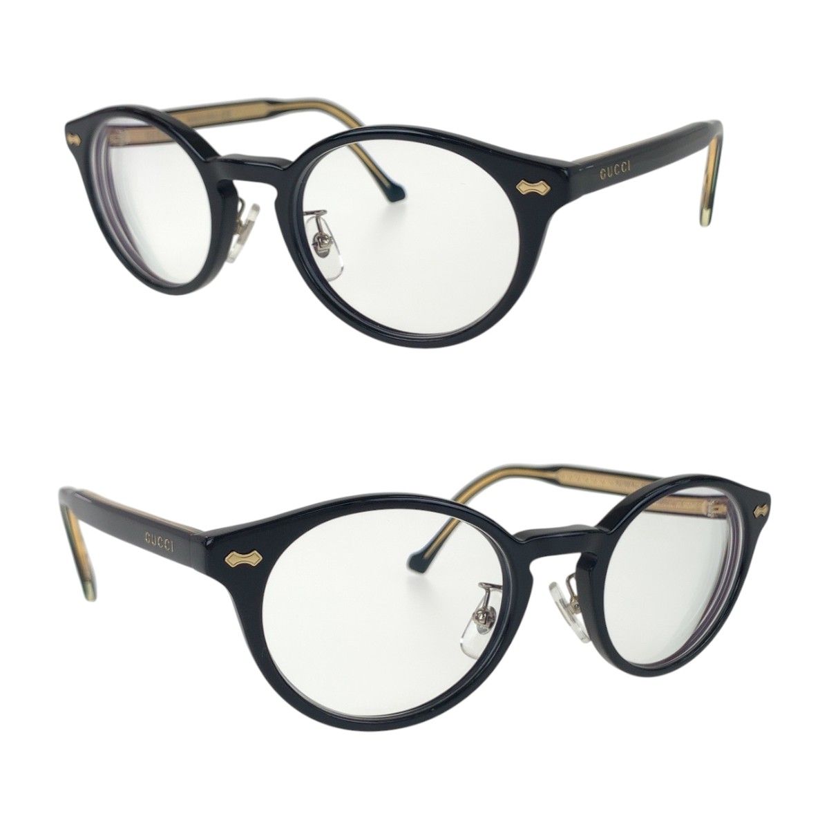 美品 GUCCI グッチ ブラック 黒 ゴールド プラスチック GG1127OJ 001 49□21-145 メガネ 男女兼用 メンズ  409873【中古】 - メルカリ