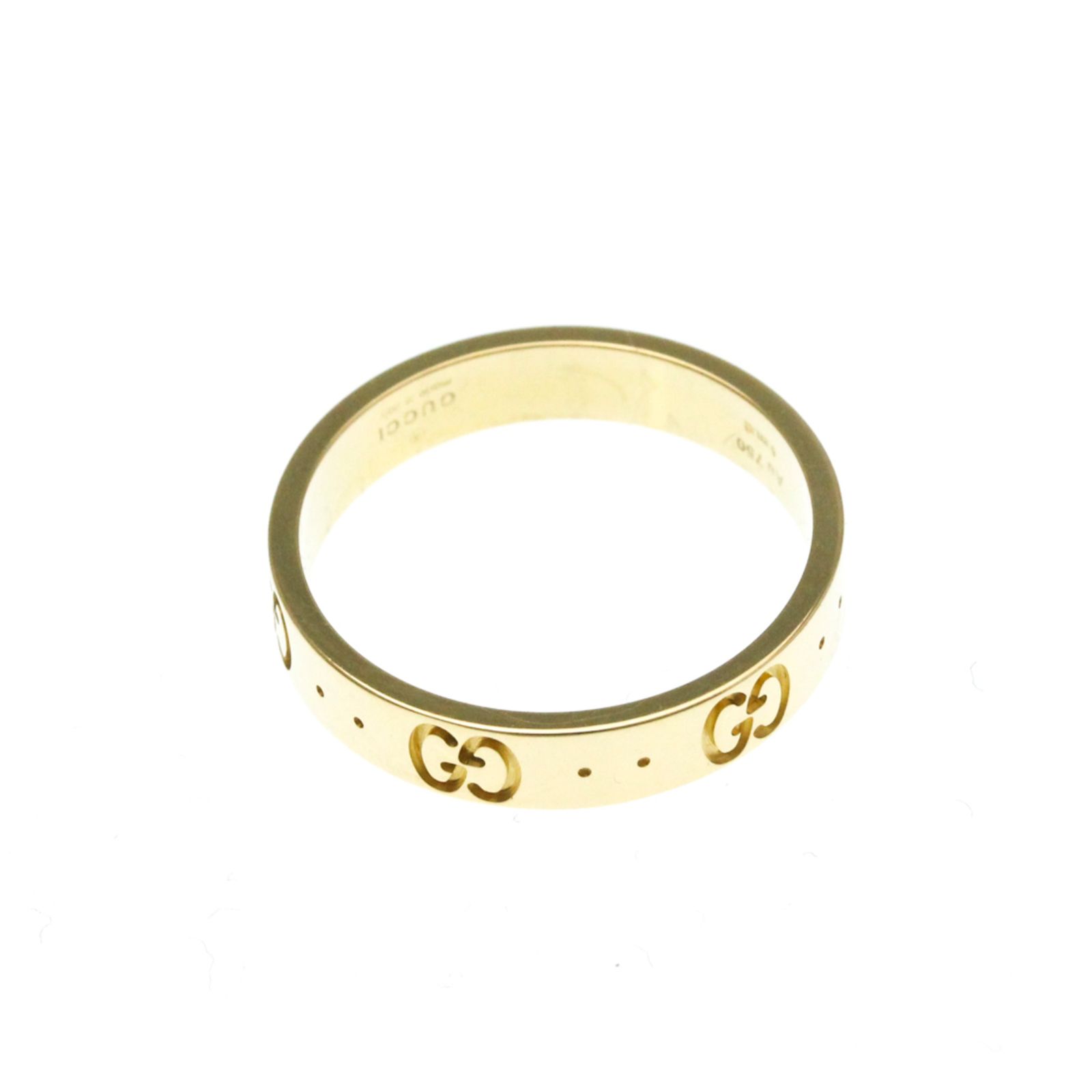 グッチ Gucci アイコン K18イエローゴールド K18YG ファッション 無し バンドリング ゴールド